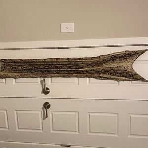 BAMBOO Long Sleeve Snake Print Dress